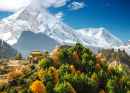 Montagnes Manaslu dans l'Himalaya, Népal