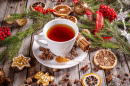 Tasse de thé de Noël