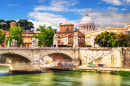 Vittorio Emanuele Bridge in Rome