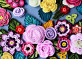 Fleurs faites au crochet