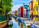 Maisons de couleur à Burano, Venise