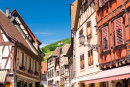 Village médiéval de Ribeauvillé en Alsace, France