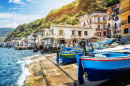 Village de pêcheurs en Calabre, Scilla, Italie