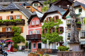 Place de la ville de Hallstatt, Autriche