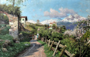 Paysage de printemps dans un village du Tyrol