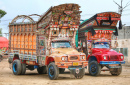 Camions décorés à Punjab, Pakistan