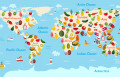Carte mondiale des fruits