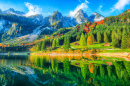 Lac de montagnes de Gosausee, Autriche