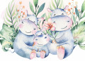 La famille Hippopotame