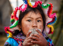 Jeune fille Péruvienne, Lac Titicaca