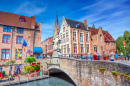 Canal à Bruges, Belgique