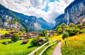 Village de Lauterbrunnen, Alpes Suisses
