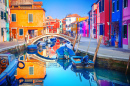 Maisons de couleur à Burano, Venise