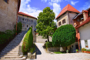 Cour du château de Bled, Slovenie