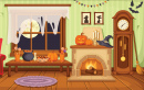 Living Room décoré pour Halloween