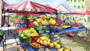 Etal de fruits au marché