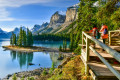 L'île des esprits au Lac Maligne, Parc National de Jasper