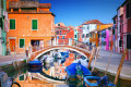 Maisons colorées à Burano, Venise