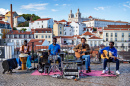 Groupe de musique de rue à Lisbonne, Portugal