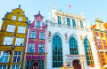 Rue du marché à Gdansk, Pologne