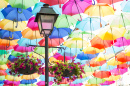 Parapluies colorés à Agueda, Portugal
