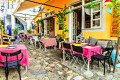 Taverne de rue, Ile de Skiathos, Grèce