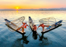 Leg Rower Fishermen, Lac Inle, Birmanie
