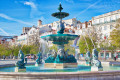 Place de la Fontaine Rossio, Lisbonne, Portugal