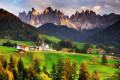 Vallée du Val di Funes, Trentin-Haut-Adige, Italie