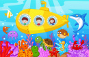 Enfants heureux dans un sous-marin