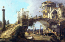 Capriccio : Pont en ruines avec personnages