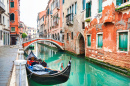 Canal with Gondola in Venice