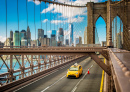 New York Cab on the Brooklyn Bridge
