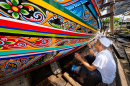 Painting on a Thai Longtail Boat