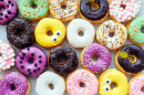 Colorful Donuts with Different Fillings
