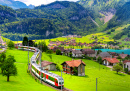 Village Lungern, Alpes suisses
