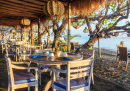Restaurant de plage à Bali, Indonésie