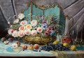 Nature morte de fleurs et de fruits
