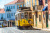 Vintage Tram à Lisbonne, Portugal