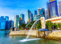 Merlion Lion Fountain, Singapour