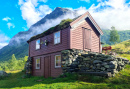 Lodge dans les montagnes norvégiennes