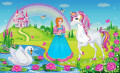Princesse et Licorne Blanche