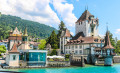 Château d’Oberhofen, Lac de Thoune, Suisse