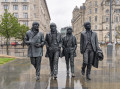 Statues des Beatles sur le front de mer de Liverpool