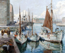 Navires de pêche dans le port de Copenhague