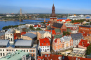 Vieille ville et pont Vansu, Riga, Lettonie
