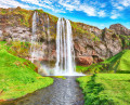 Cascade de Seljalandsfoss en Islande