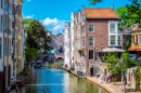 Vieux canal à Utrecht, Pays-Bas