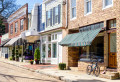 Rue Cobblestone au centre-ville d’Annapolis MD
