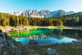 Lac Carezza dans les Dolomites, Italie